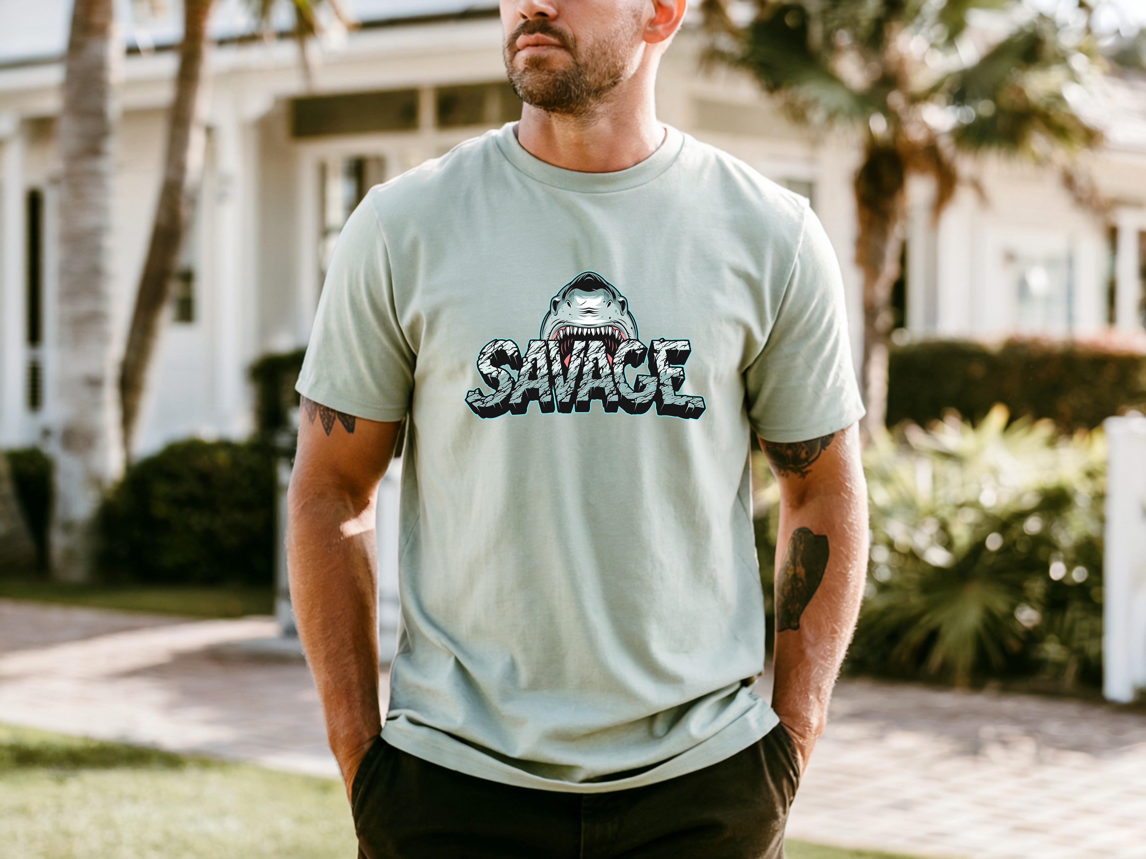 Jaws Men's Personalized Lettering T-shirt