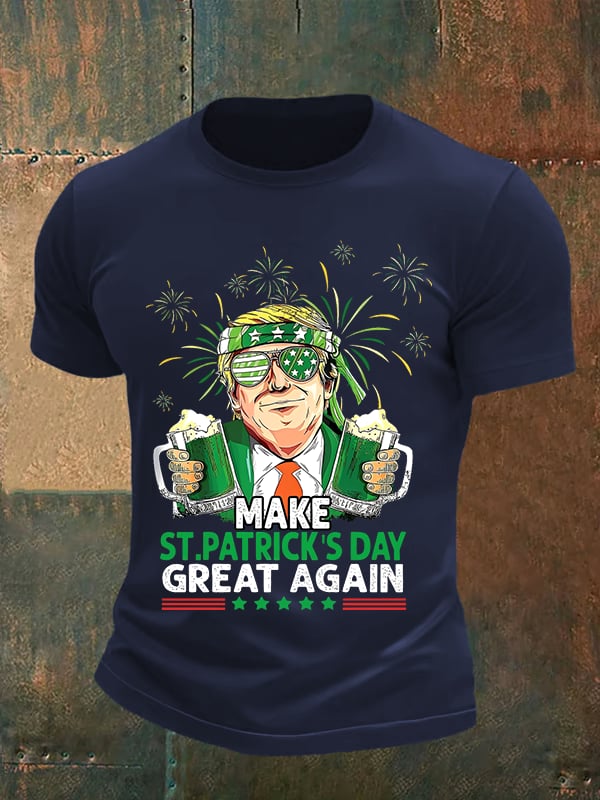 Men's  Make St Patricks Day Great Again  Print  T-shirt