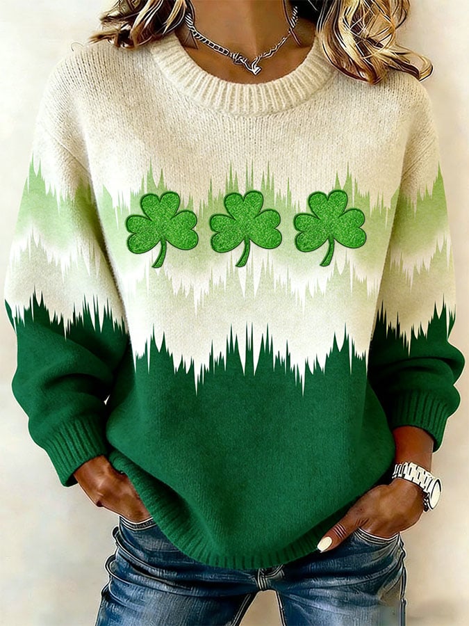 Women'S Casual Print Long-Sleeved Top