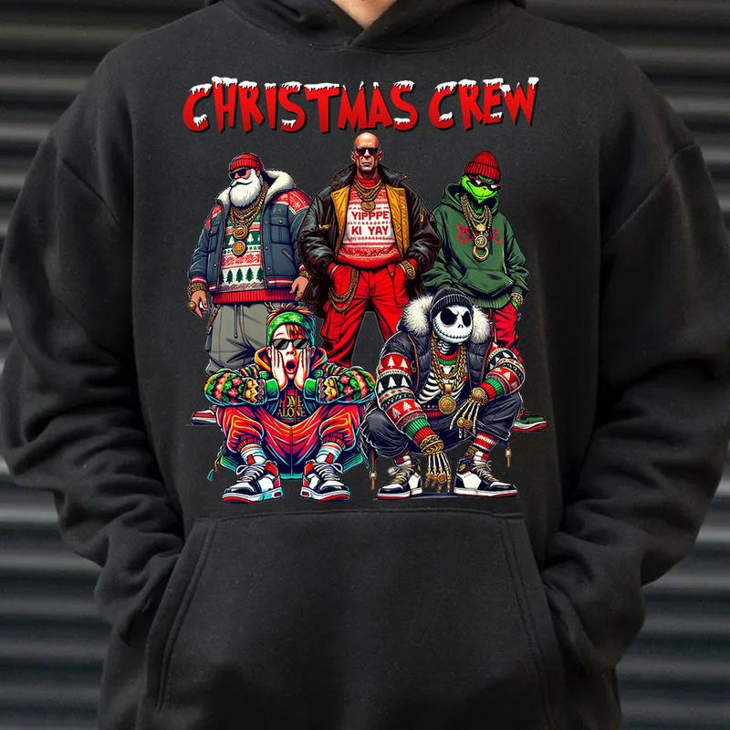 Christmas Crew Shirt, Christmas Movies Shirt, Xmas Graphic Tee Comfort Cotton Fabric Top