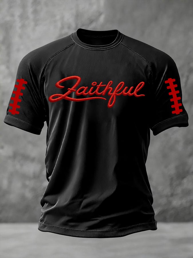Men's Retro football Print T-shirt