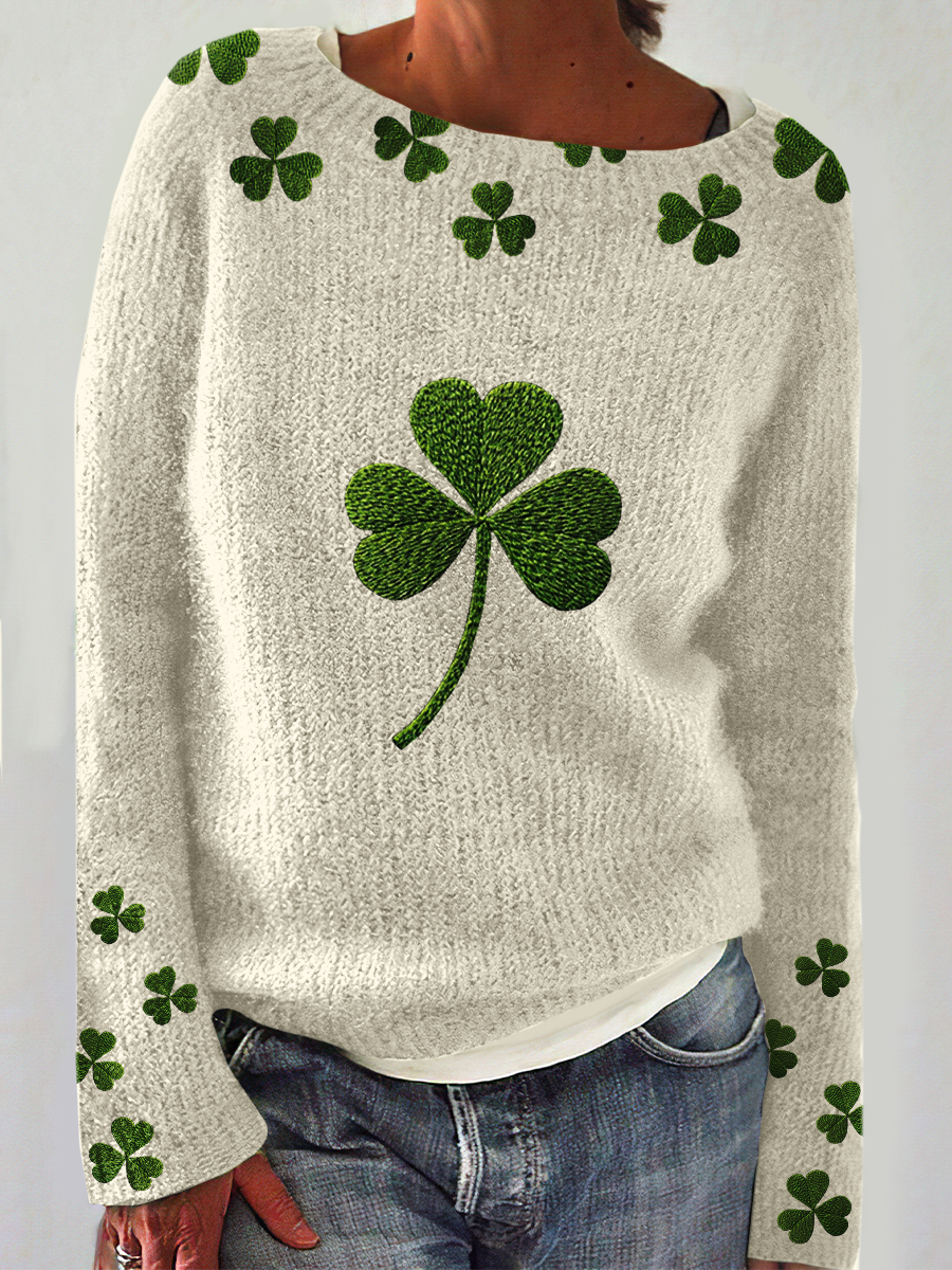 St. Patrick's Shamrock Art Print Sweater