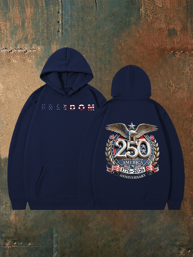 Unisex   American 250th Print  Hoodie
