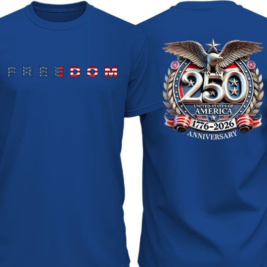 Men's Freedom 250 Years Anniversary Dark Shirt