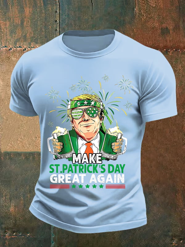 Men's  Make St Patricks Day Great Again  Print  T-shirt