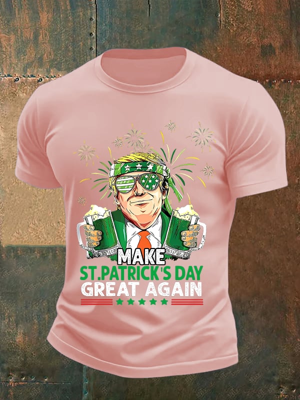 Men's  Make St Patricks Day Great Again  Print  T-shirt