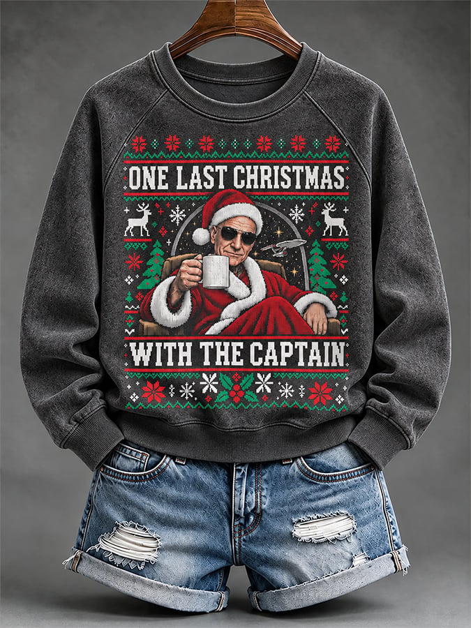 Women's Casual Print Long-Sleeved Sweatshirt