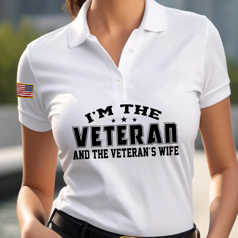 Women's Veteran Print Polo T-Shirt
