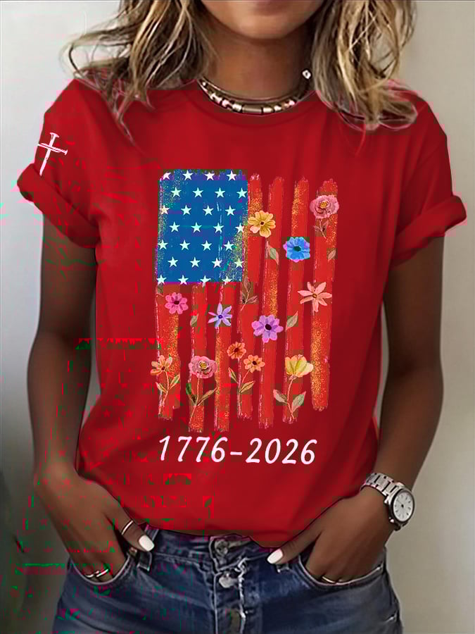 Women's Casual Printed Short-Sleeve T-Shirt