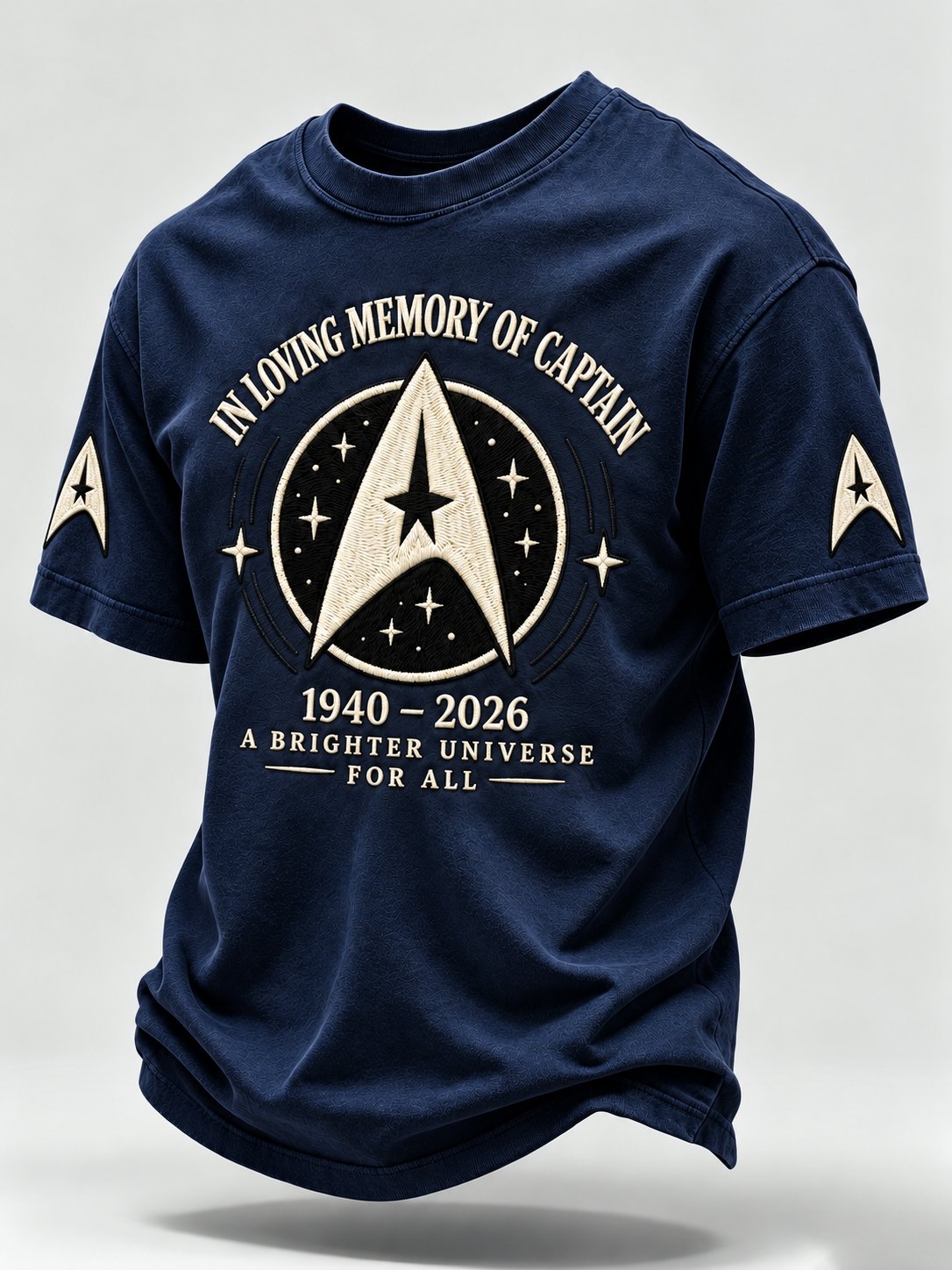 Men's Casual Commemorative-Edition Print Short-Sleeve T-Shirt