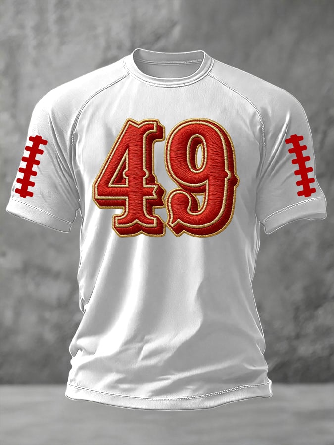 Men's Retro football Print T-shirt