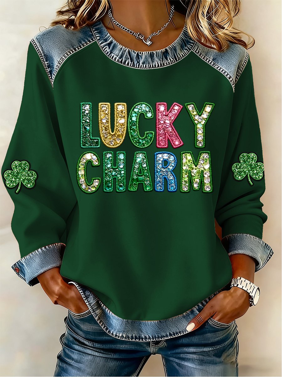 Women's  St. Patrick's Day Printed Casual Sweatshirt