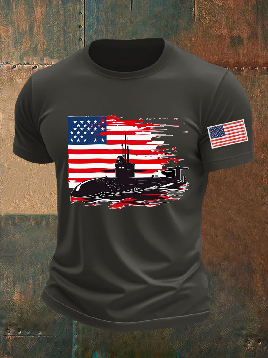 Men's Navy 250th Anniversary Printed T-shirt
