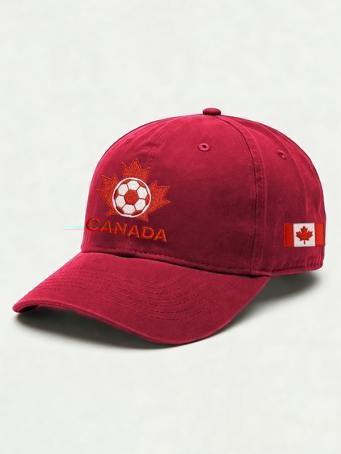 Unisex casual Canadian football washed cotton cap