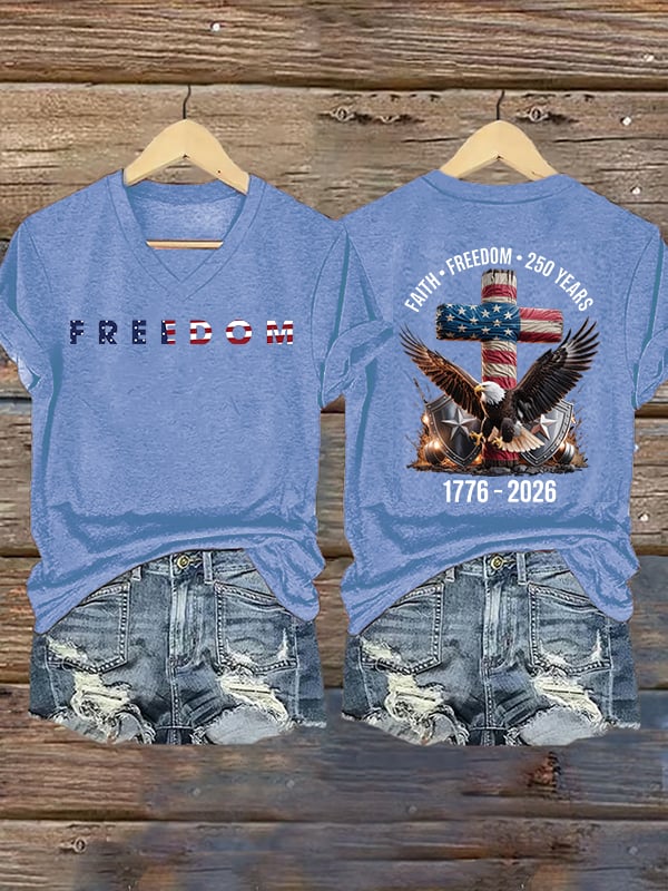 Women's  American 250th Print  T-Shirt