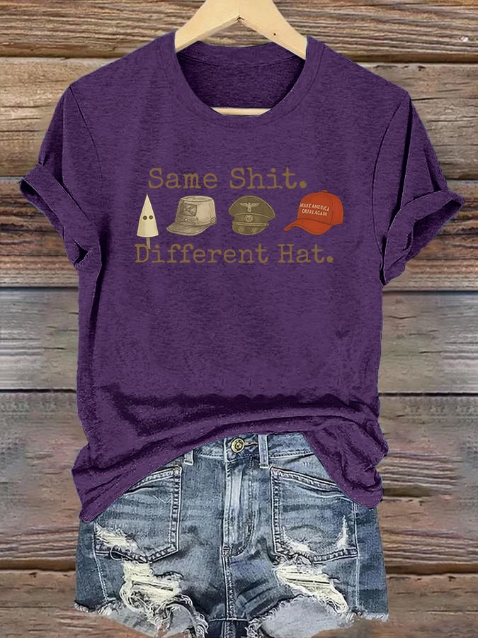 Women's  Same shit Different costume Print T-Shirt