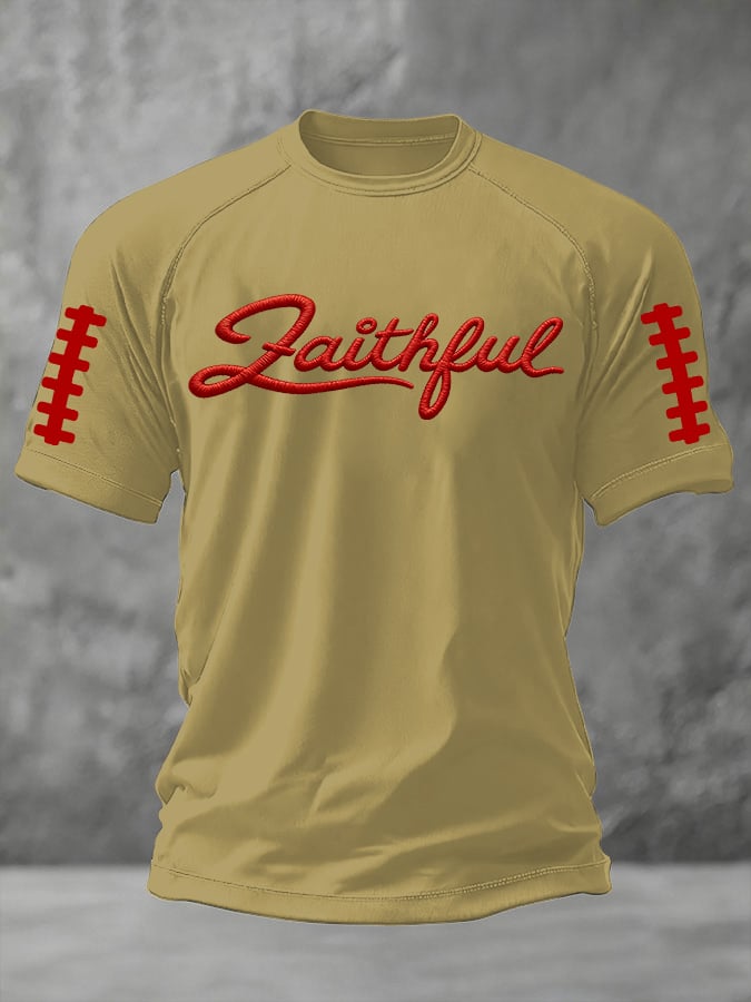 Men's Retro football Print T-shirt