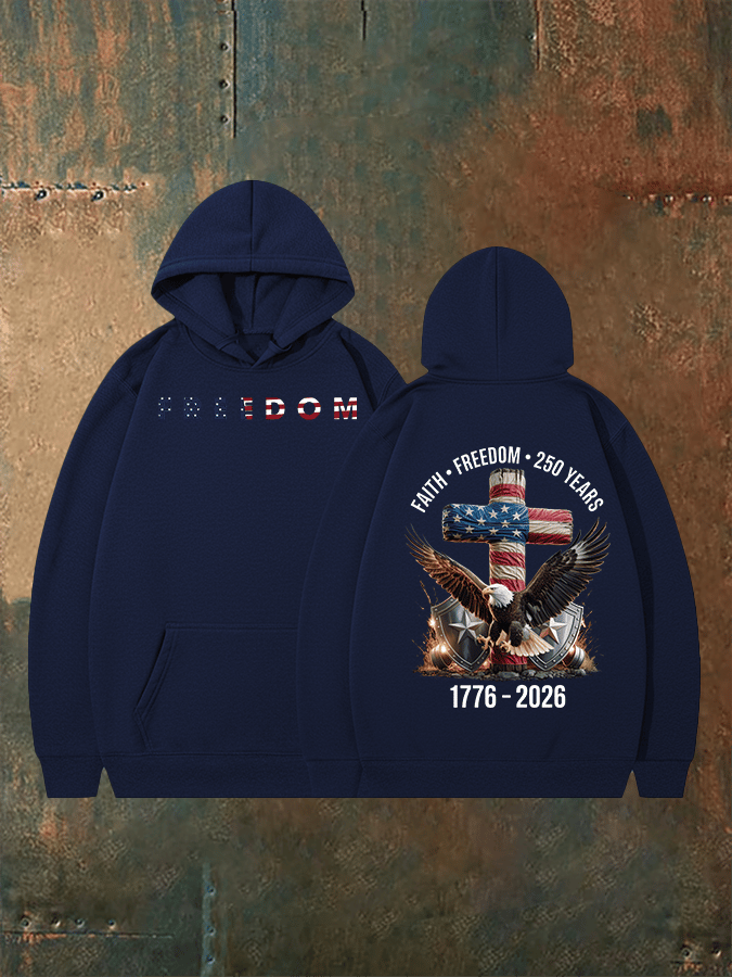 Unisex American 250th Print  Hoodie
