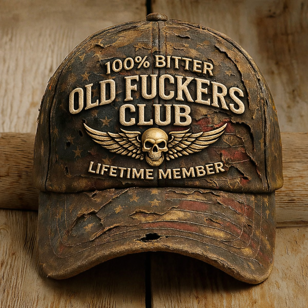 Funny Retro Funny Old Man Club Printed Casual Hat