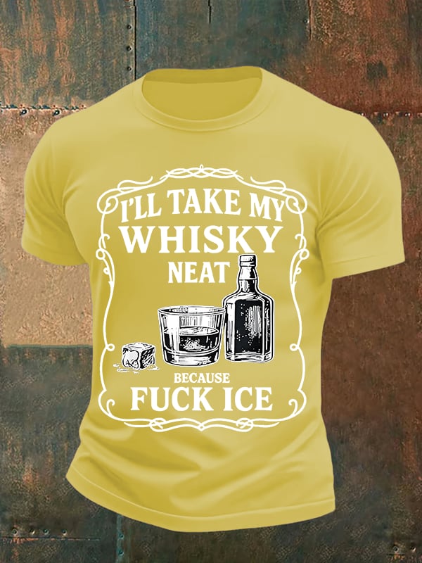 Men's  Whiskey F*ck ICE Abolish ICE Print  T-Shirt