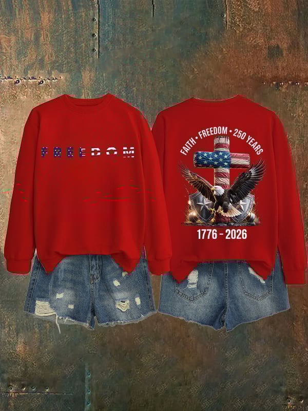 Unisex American 250th Print  Sweatshirt