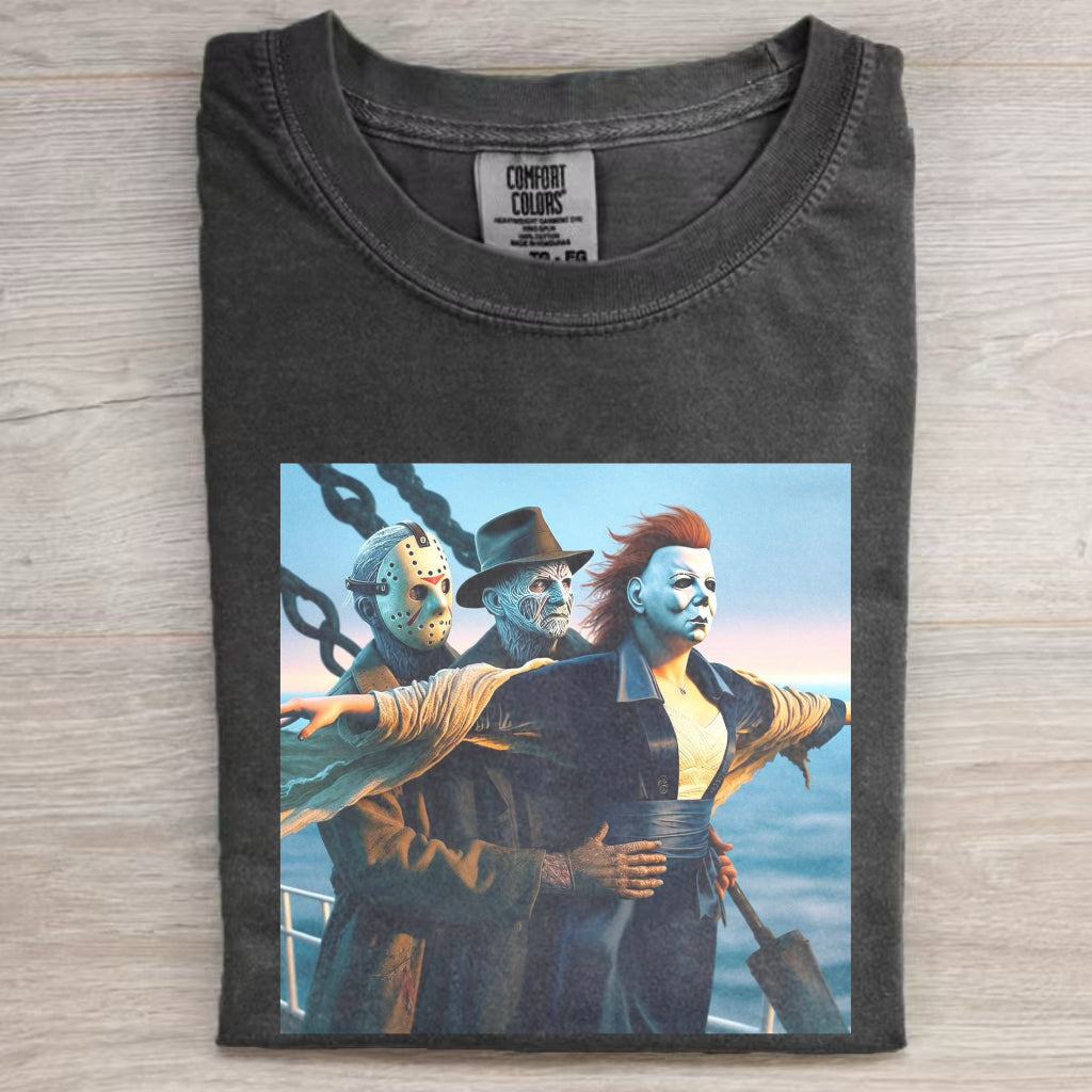 Vintage Horror Graphic T-shirt