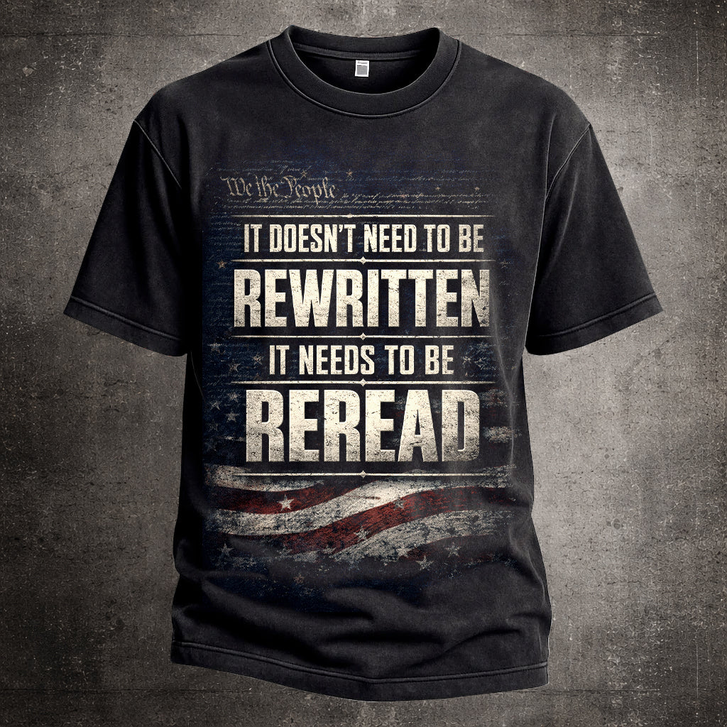 It Doesn't Need To Be Rewritten Printed Casual Short Sleeve T-Shirt