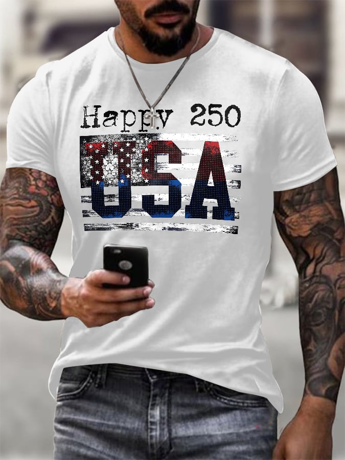 Men's Casual Printed Short-Sleeve T-Shirt