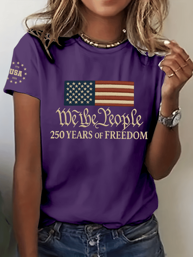 Women's Casual Printed Crew Neck T-Shirt