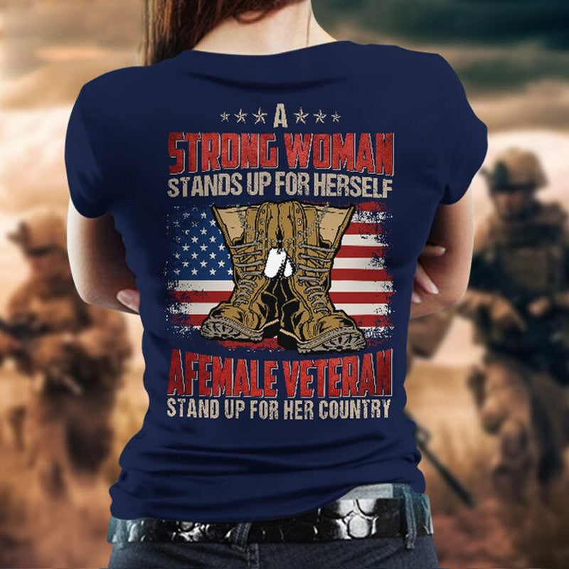 Women's Veteran Print T-Shirt