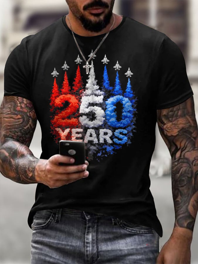 Men's Casual Printed Short-Sleeve T-Shirt