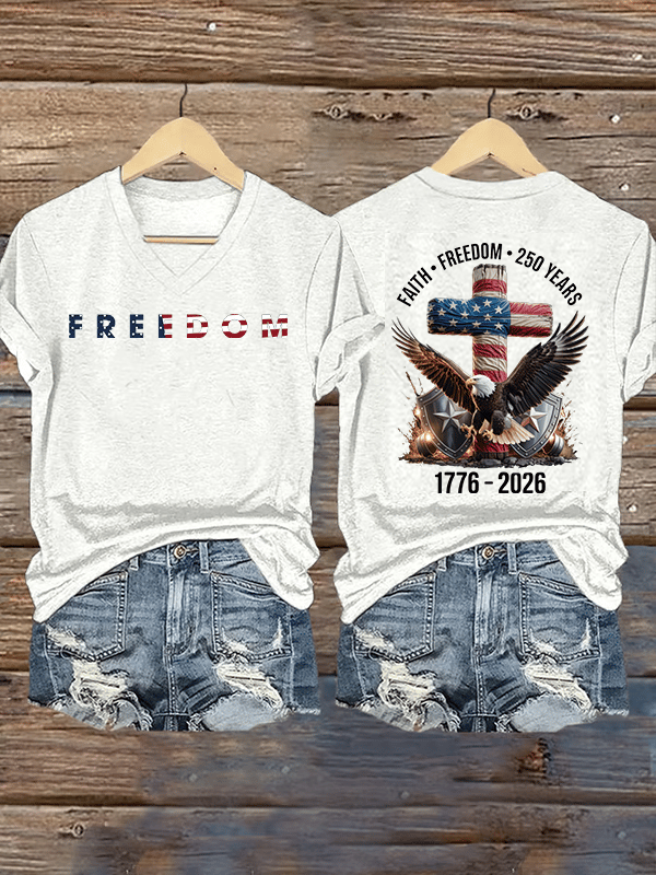 Women's  American 250th Print  T-Shirt