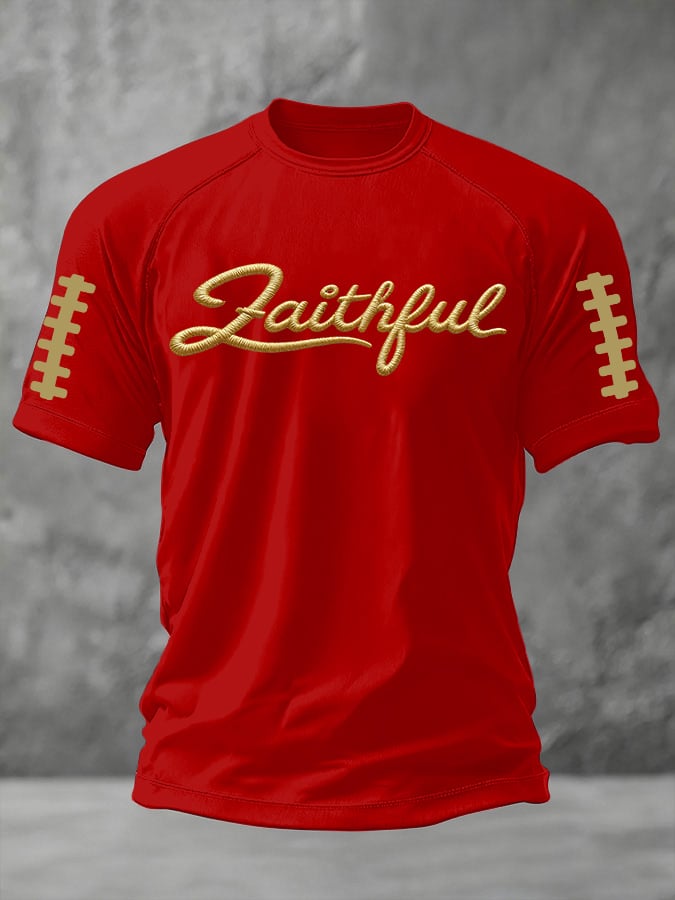 Men's Retro football Print T-shirt